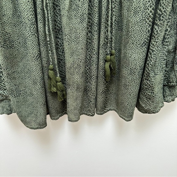Anthropologie Snake Print Peasant Blouse - Picture 5 of 8